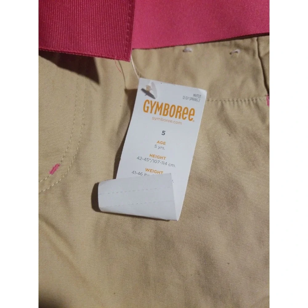 Gymboree bright tulip khaki shorts‎ 5 nwt